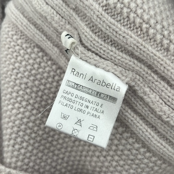 Gorgeous Rani Arabella 100% Cashmere Button up Cardigan Long Sweater in Oatmeal - Picture 6 of 6